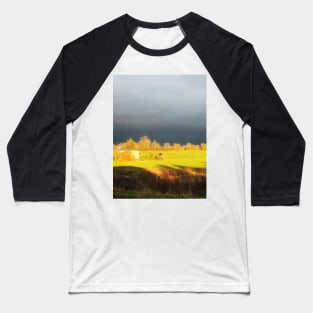 German scenic view before a storm in rural Schleswig-Holstein Baseball T-Shirt